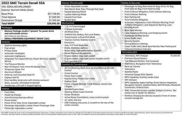 used 2022 GMC Terrain car, priced at $27,149