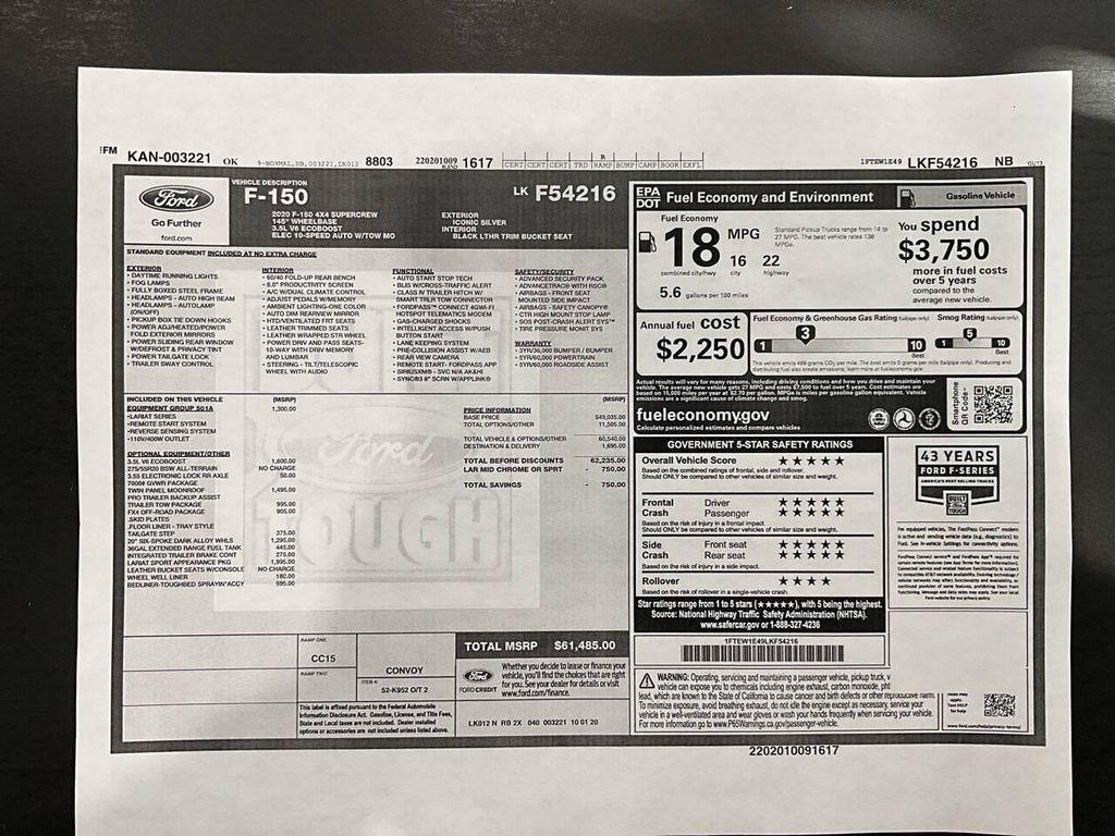 used 2020 Ford F-150 car, priced at $26,975