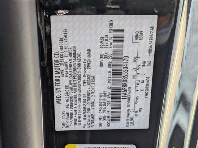 new 2025 Ford Mustang car, priced at $72,960