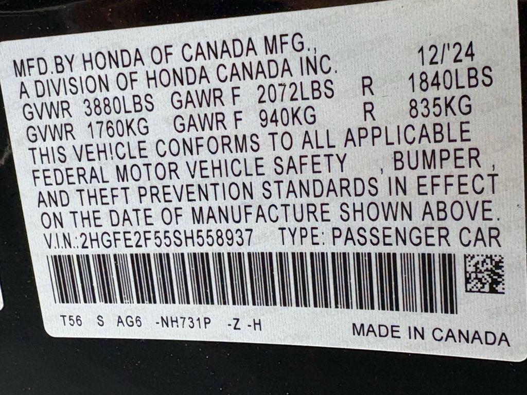 used 2025 Honda Civic car, priced at $25,500
