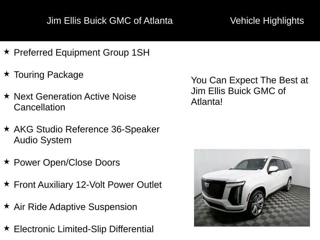 used 2025 Cadillac Escalade ESV car, priced at $124,077