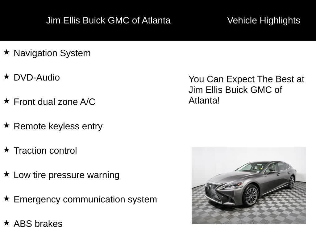 used 2018 Lexus LS 500 car, priced at $33,413