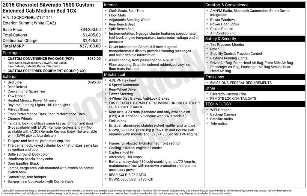 used 2018 Chevrolet Silverado 1500 car, priced at $8,998