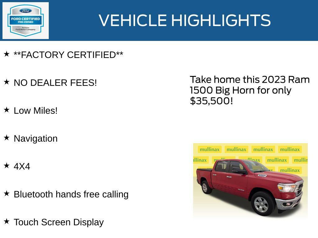 used 2023 Ram 1500 car, priced at $35,500