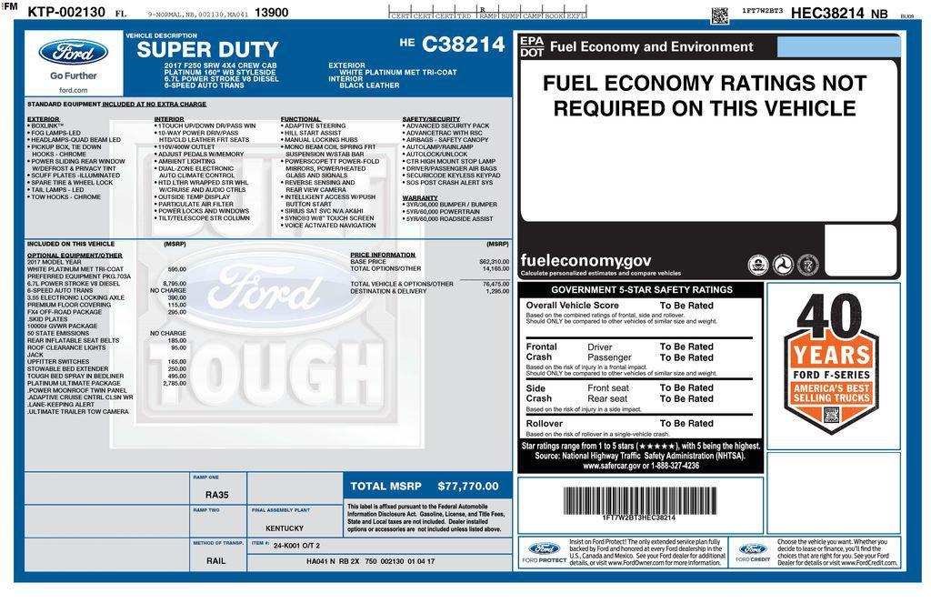 used 2017 Ford F-250 car, priced at $42,001