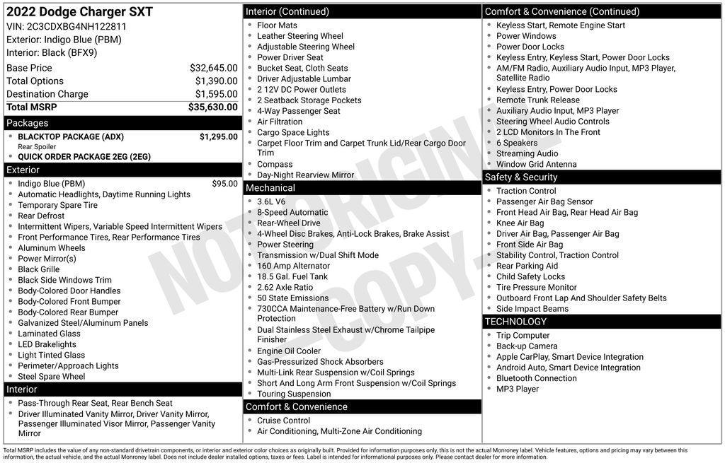 used 2022 Dodge Charger car, priced at $23,900