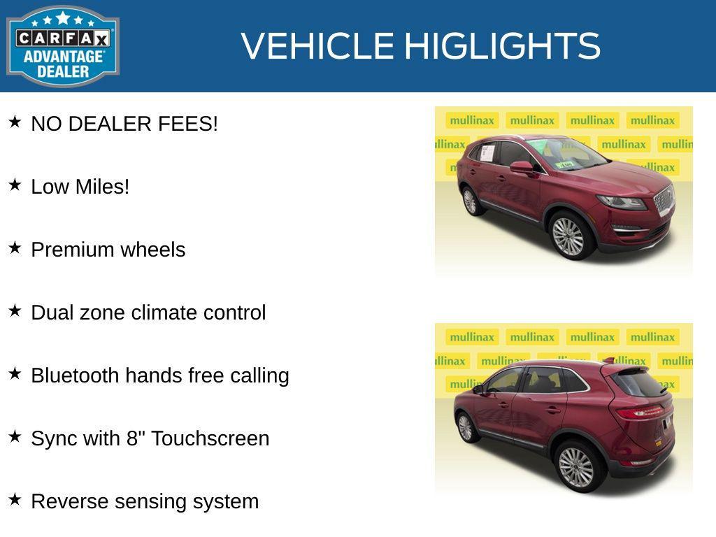 used 2019 Lincoln MKC car, priced at $18,500