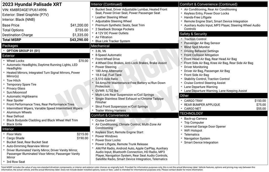 used 2023 Hyundai Palisade car, priced at $30,500