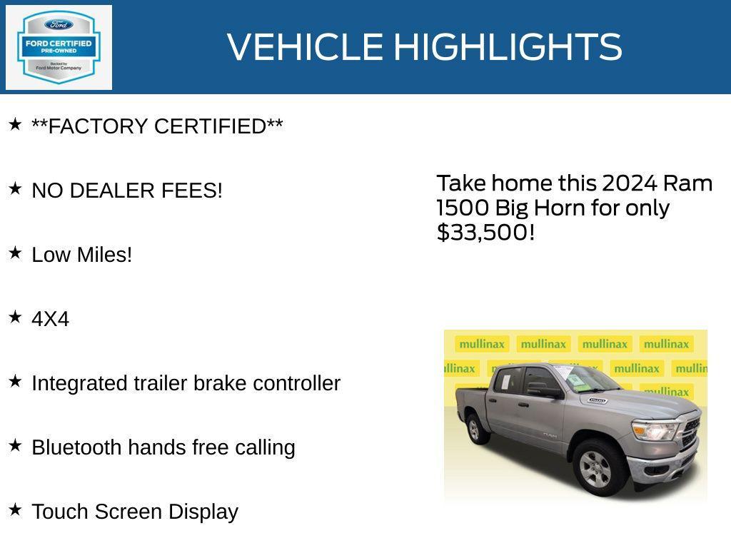used 2024 Ram 1500 car, priced at $33,500