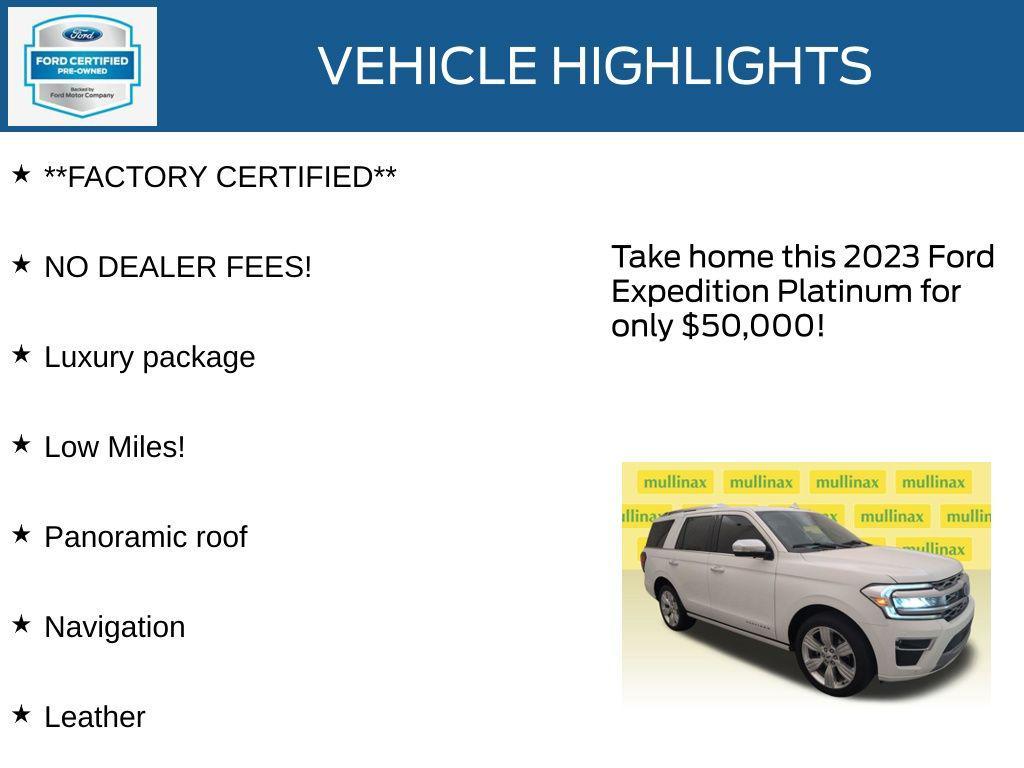 used 2023 Ford Expedition car, priced at $50,000