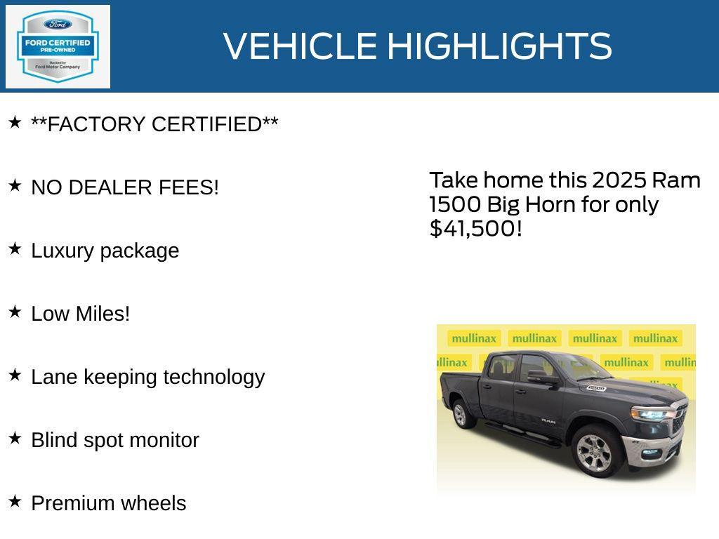 used 2025 Ram 1500 car, priced at $41,500