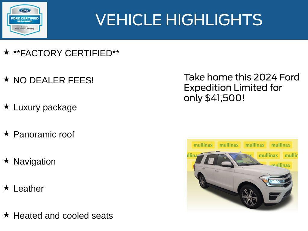 used 2024 Ford Expedition car, priced at $41,500