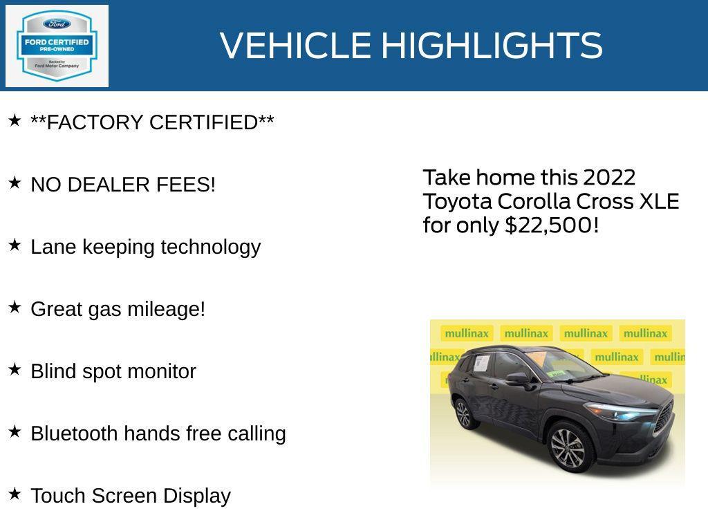 used 2022 Toyota Corolla Cross car, priced at $22,500
