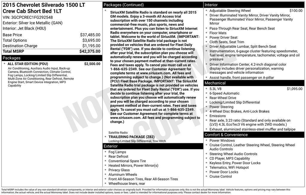 used 2015 Chevrolet Silverado 1500 car, priced at $12,900