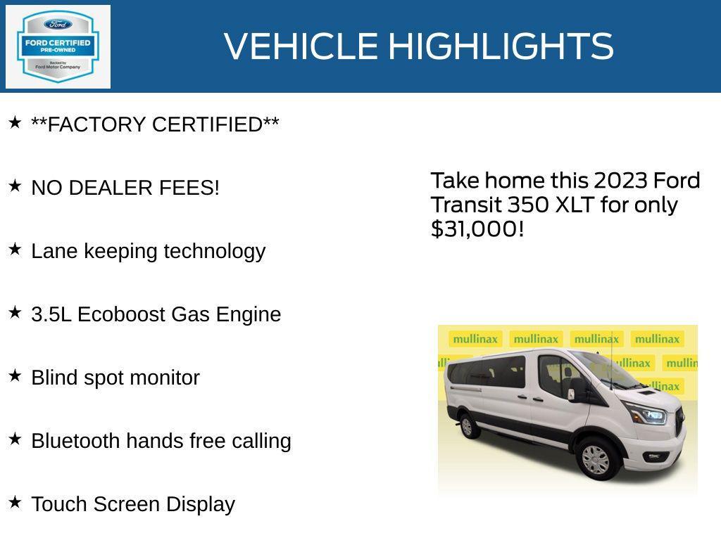 used 2023 Ford Transit-350 car, priced at $31,000