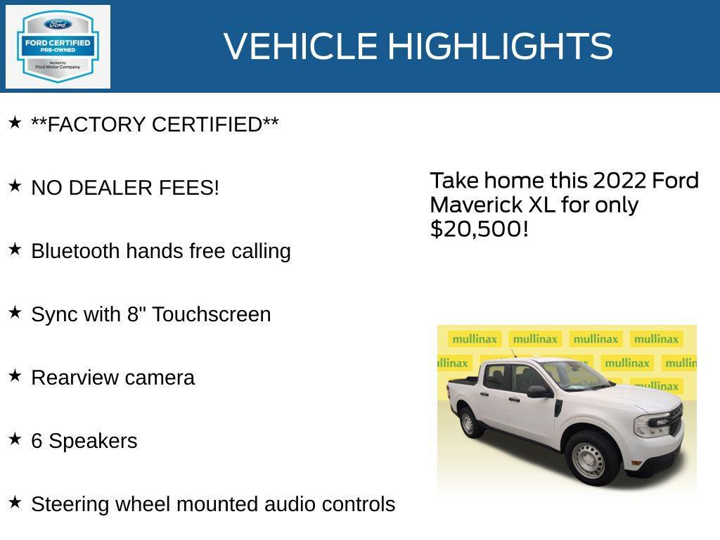 used 2022 Ford Maverick car, priced at $20,500