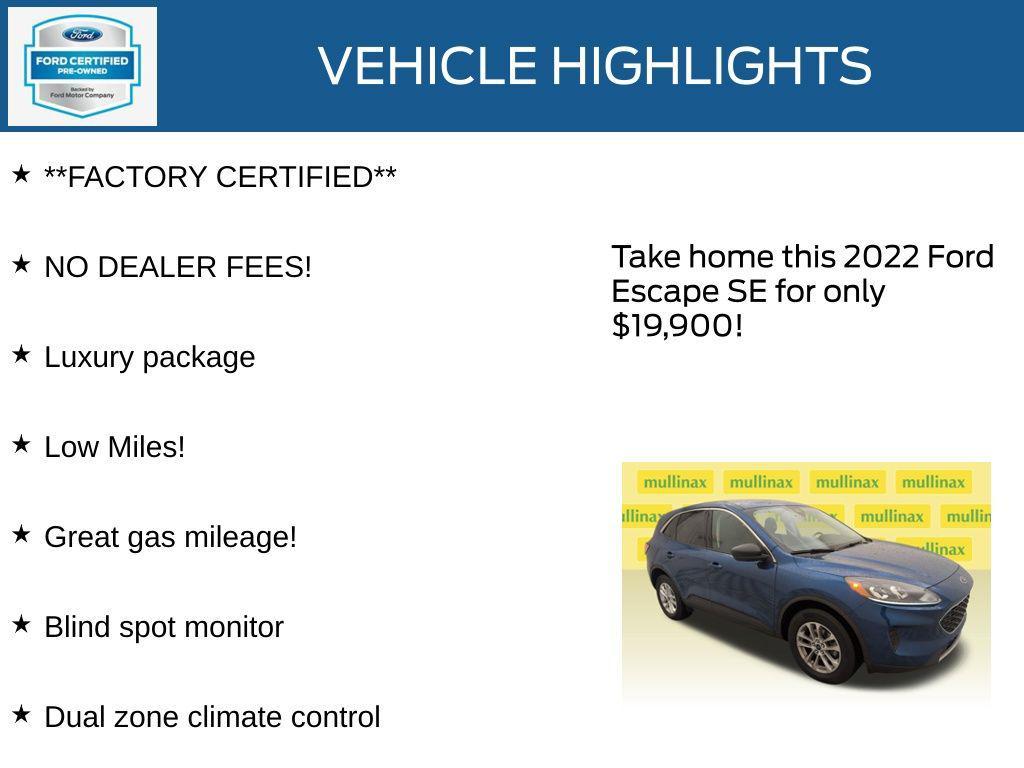 used 2022 Ford Escape car, priced at $19,900