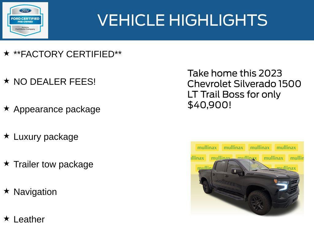 used 2023 Chevrolet Silverado 1500 car, priced at $40,900