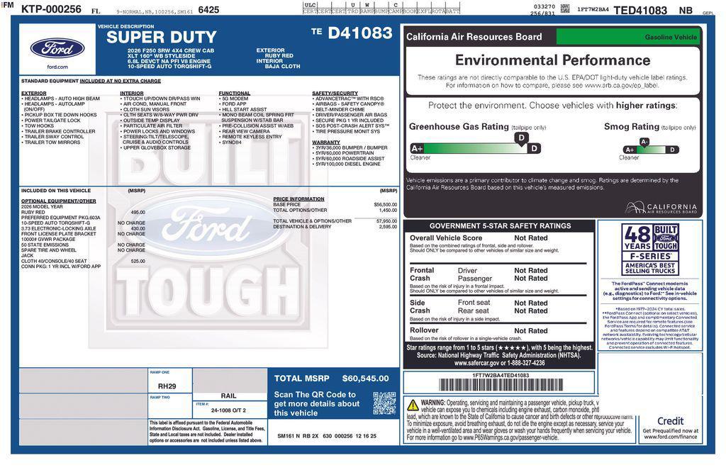 used 2026 Ford F-250 car, priced at $54,900