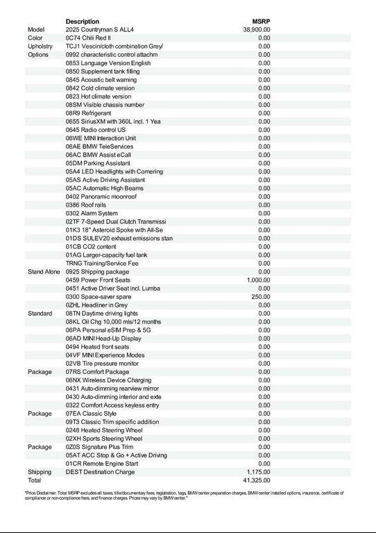 used 2025 MINI Countryman car, priced at $38,346
