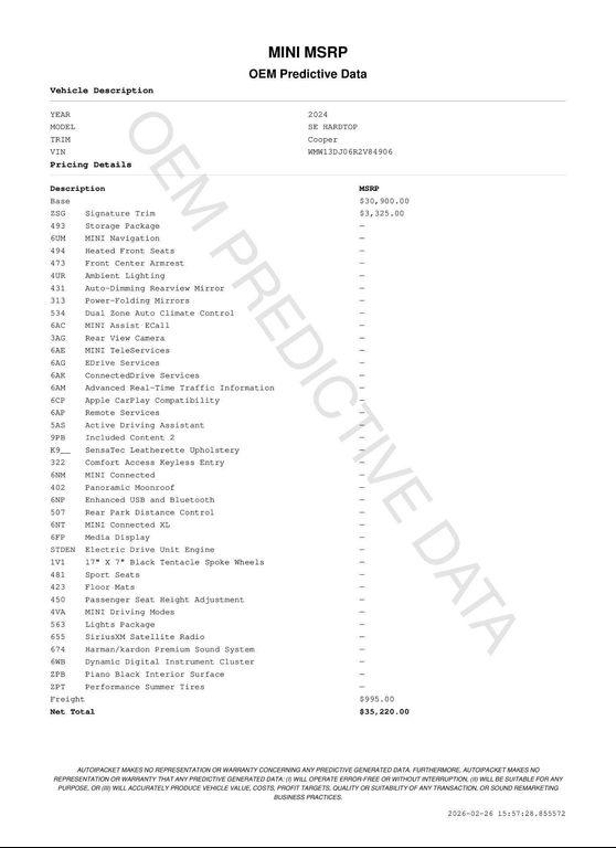 used 2024 MINI Hardtop car, priced at $22,971