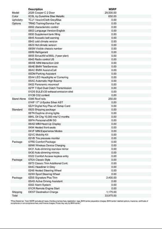 used 2026 MINI Hardtop car, priced at $31,900