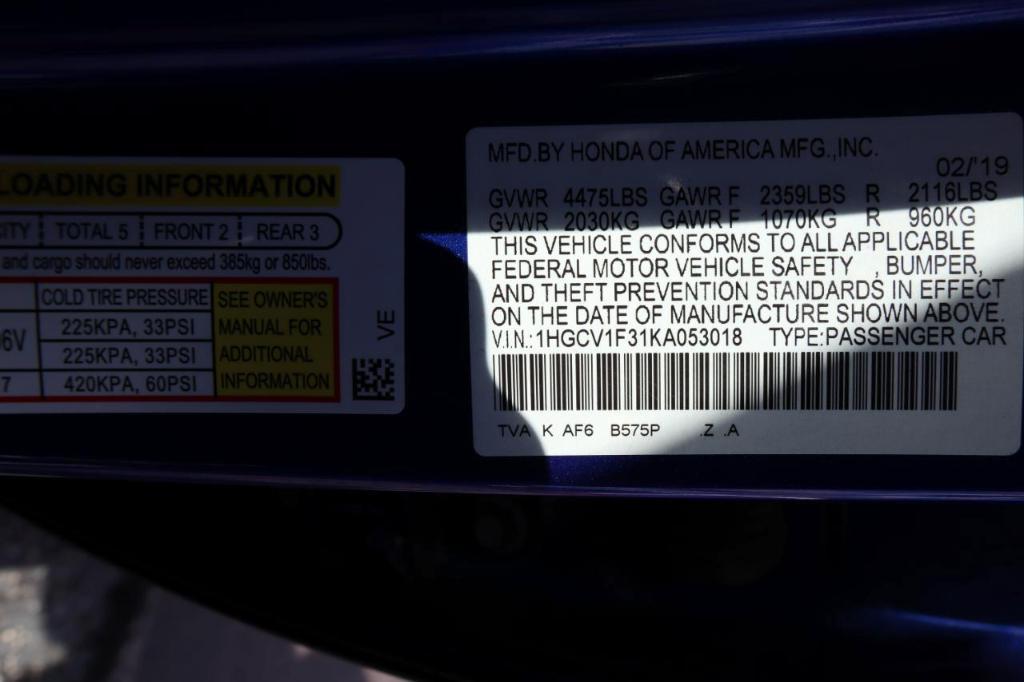 used 2019 Honda Accord car, priced at $15,429