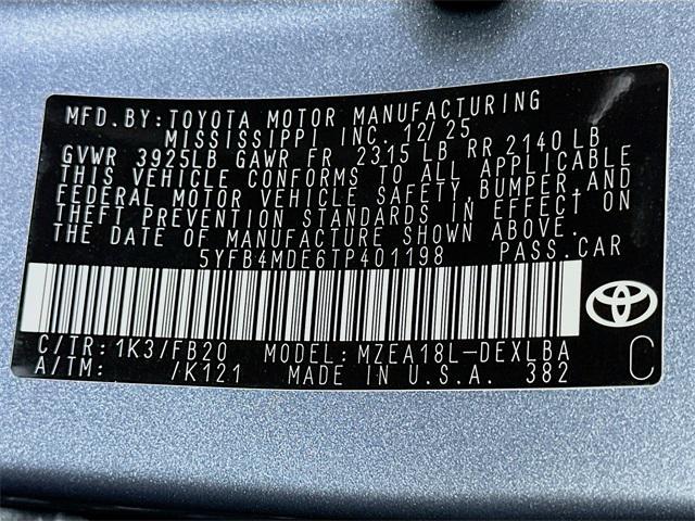 new 2026 Toyota Corolla car, priced at $24,554