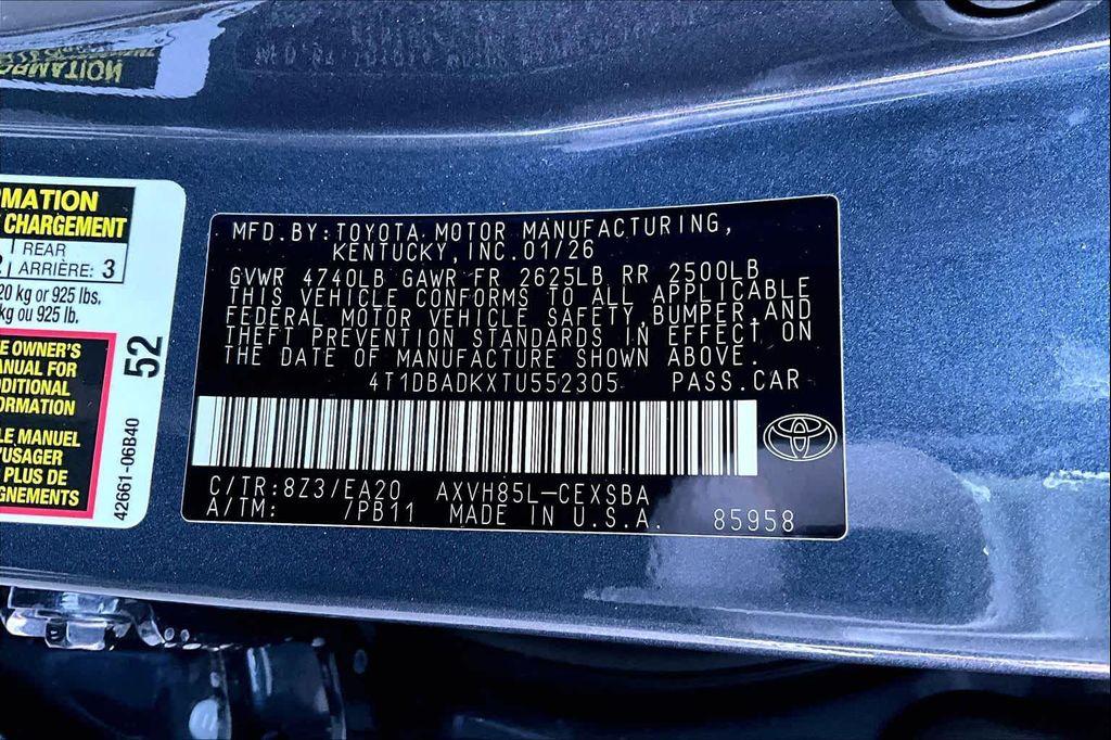 new 2026 Toyota Camry car, priced at $38,037