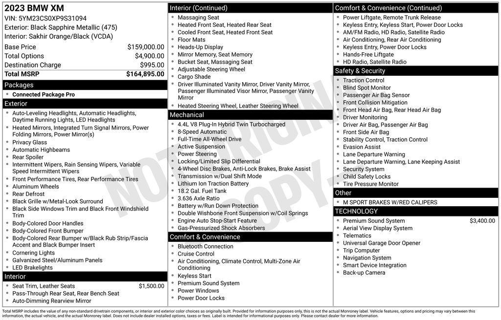 used 2023 BMW XM car, priced at $74,431
