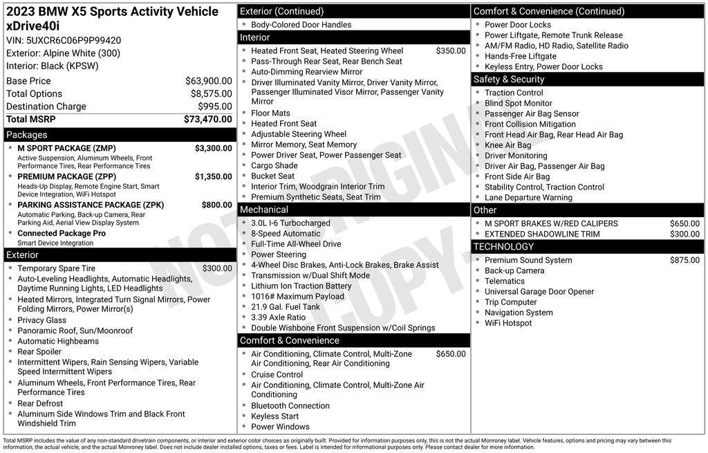 used 2023 BMW X5 car, priced at $42,031