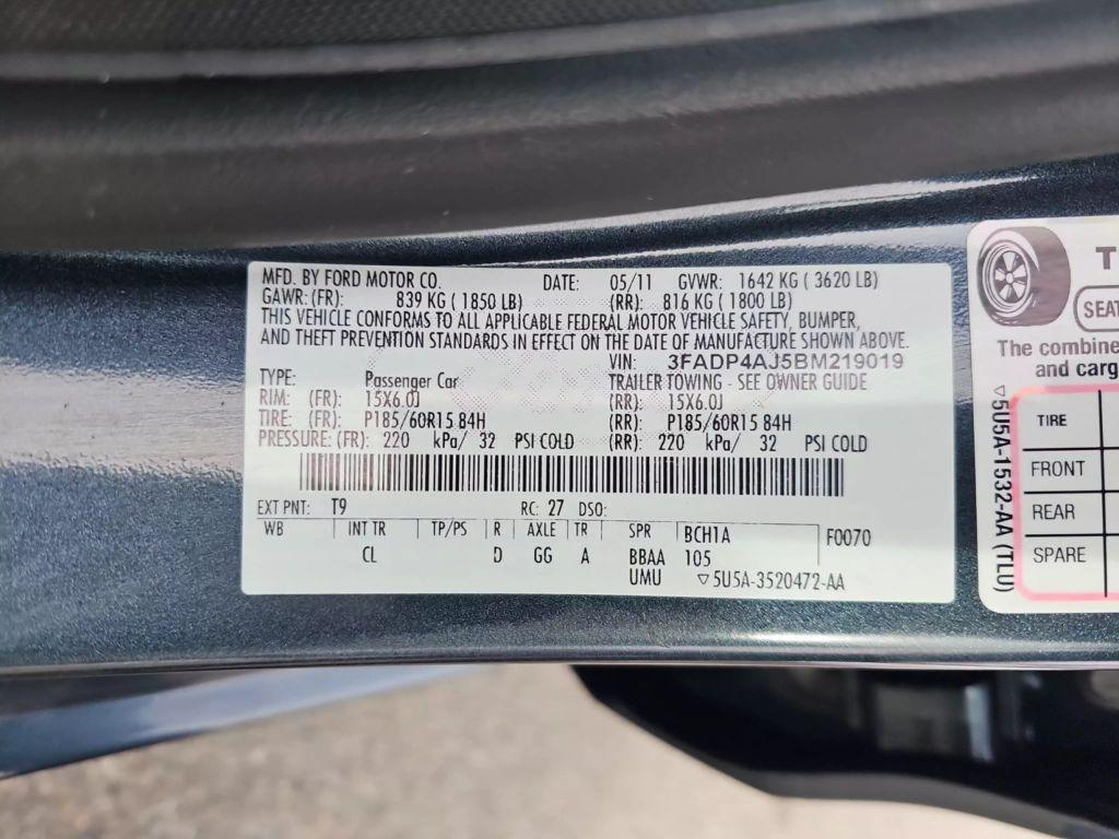 used 2011 Ford Fiesta car, priced at $4,399