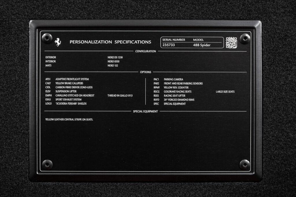 used 2018 Ferrari 488 Spider car, priced at $329,000