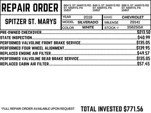 used 2019 Chevrolet Silverado 1500 car, priced at $32,290