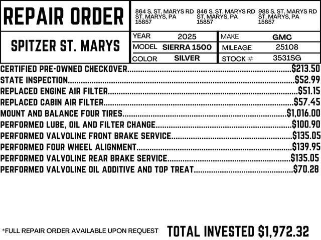 used 2025 GMC Sierra 1500 car, priced at $60,590