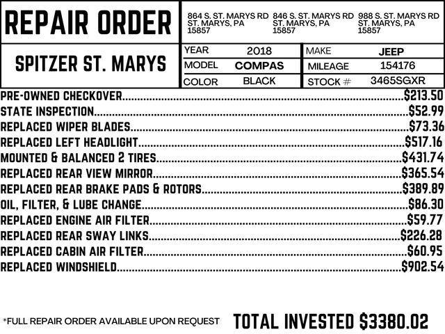 used 2018 Jeep Compass car, priced at $9,990