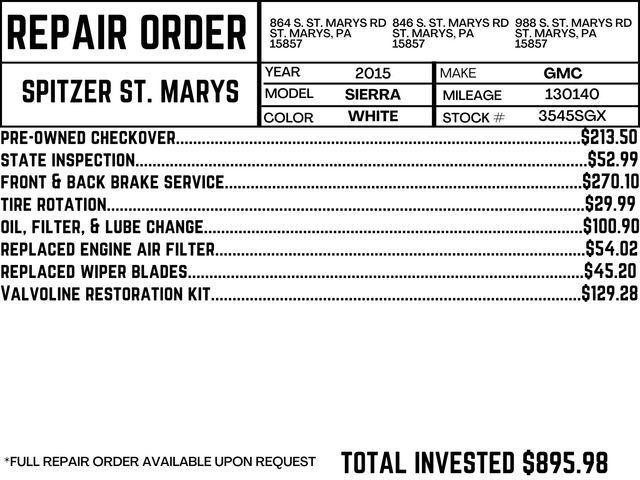 used 2015 GMC Sierra 1500 car, priced at $11,290