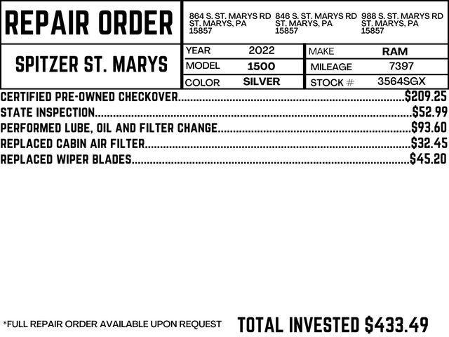 used 2022 Ram 1500 car, priced at $39,490