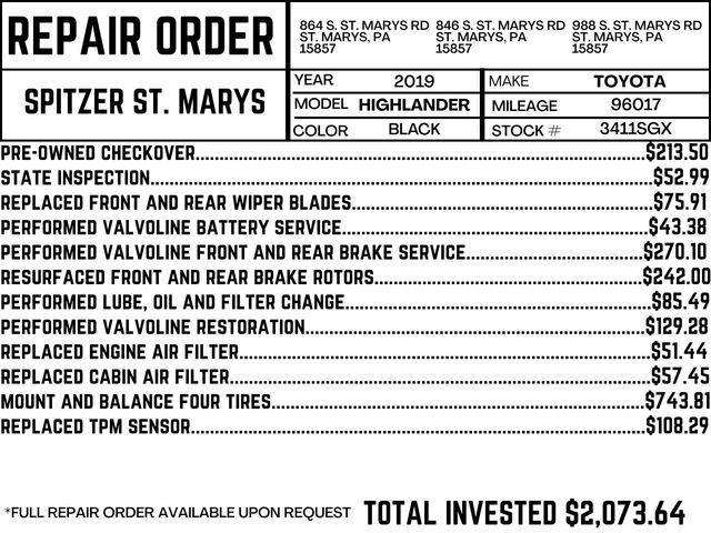 used 2019 Toyota Highlander car, priced at $18,790