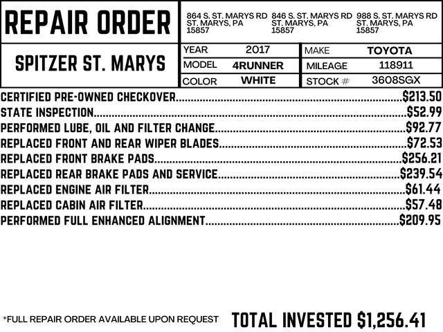 used 2017 Toyota 4Runner car, priced at $25,990