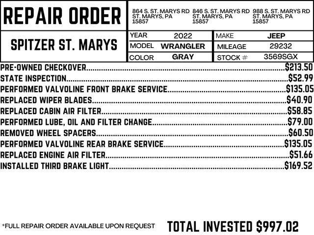 used 2022 Jeep Wrangler car, priced at $31,290