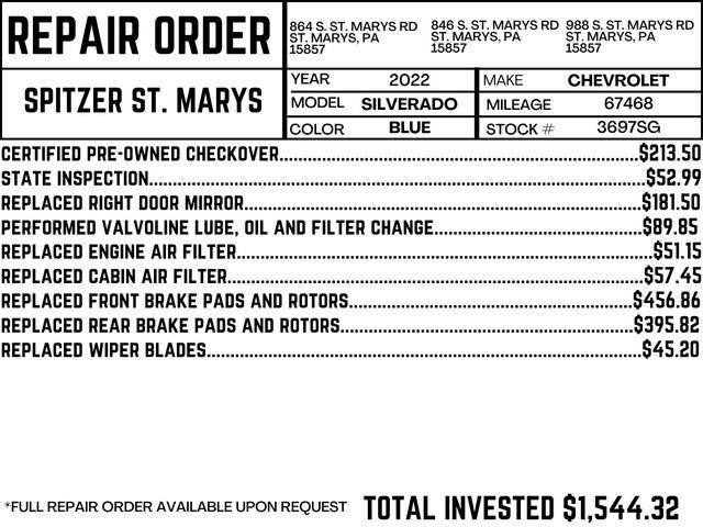 used 2022 Chevrolet Silverado 1500 car, priced at $29,745