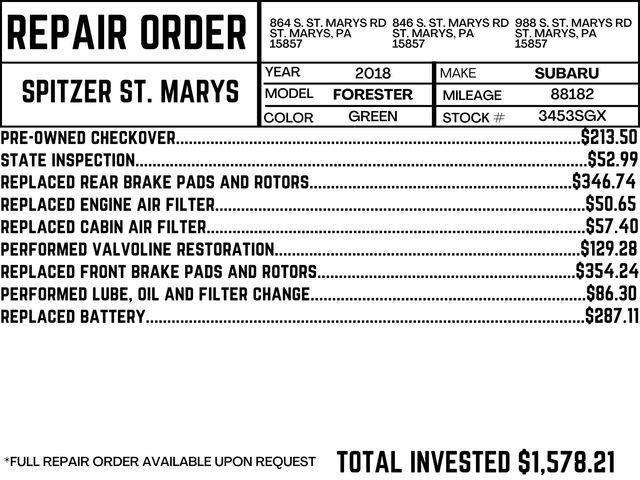 used 2018 Subaru Forester car, priced at $15,990