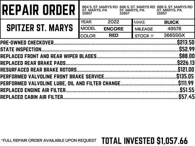 used 2022 Buick Encore GX car, priced at $17,776