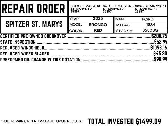 used 2025 Ford Bronco Sport car, priced at $31,990