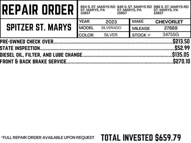 used 2023 Chevrolet Silverado 2500 car, priced at $48,790