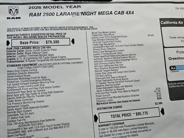 new 2026 Ram 2500 car, priced at $88,311