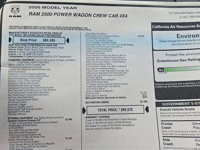 new 2026 Ram 2500 car, priced at $83,369