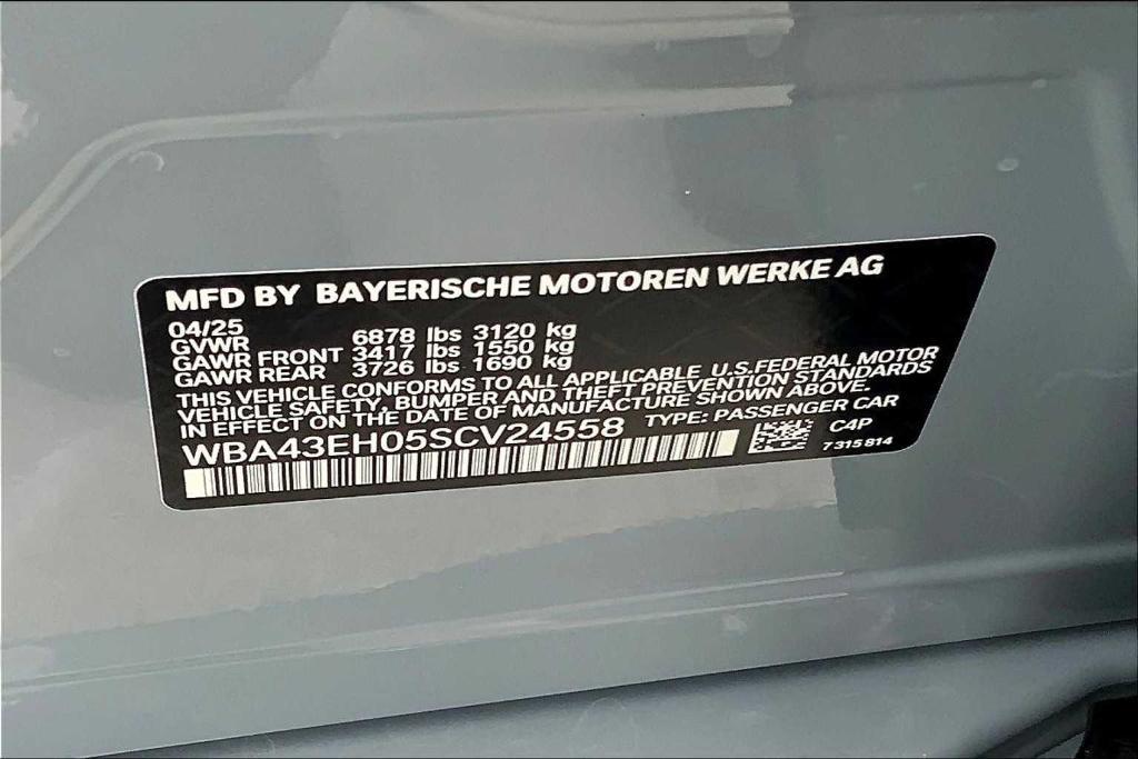 new 2025 BMW 750e car, priced at $108,292