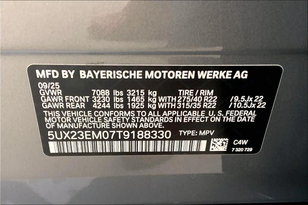 new 2026 BMW X7 car, priced at $99,160